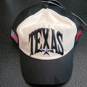 Texas Black and White Cap